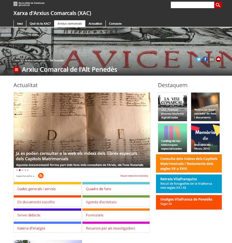 web arxiu