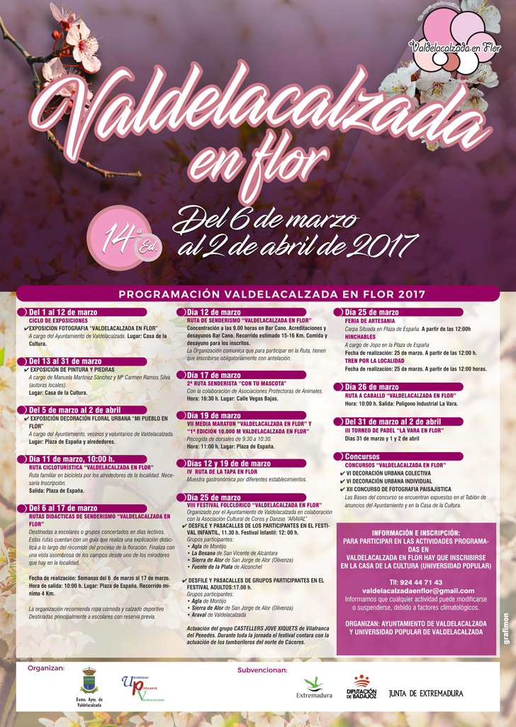 Cartell Valdelacalzada en flor