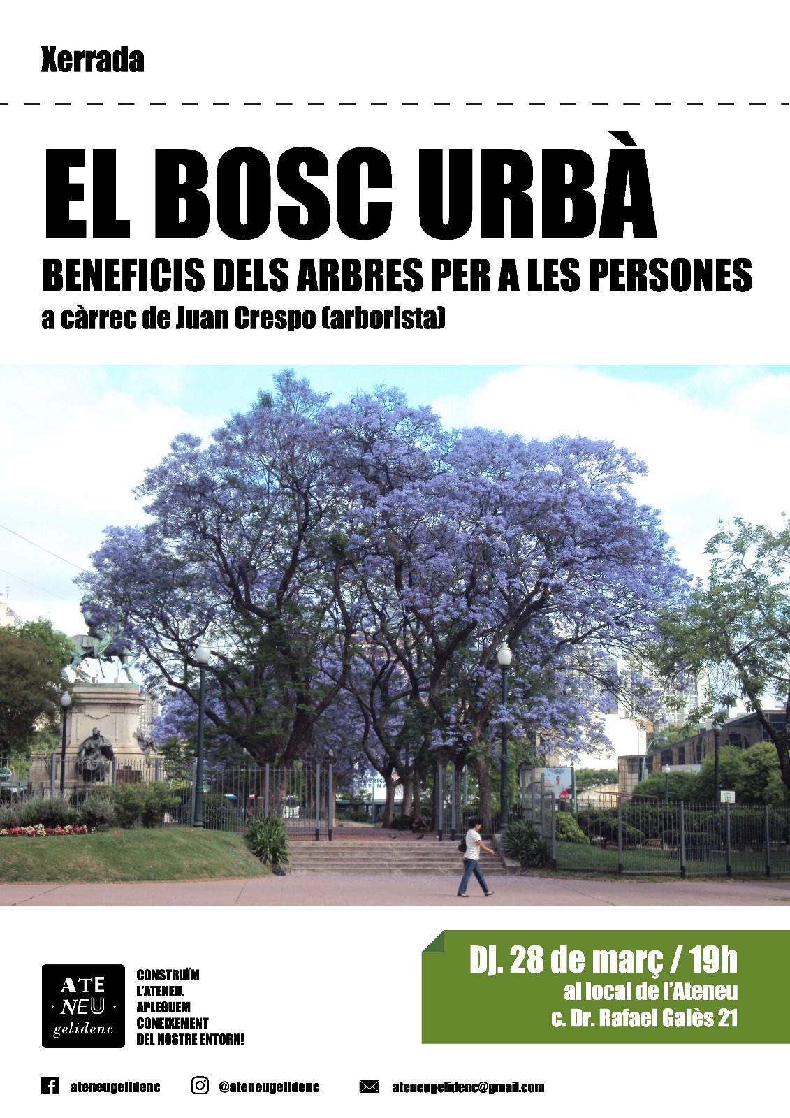 Cartell Xerrada El Bosc Urbà 28-3-19