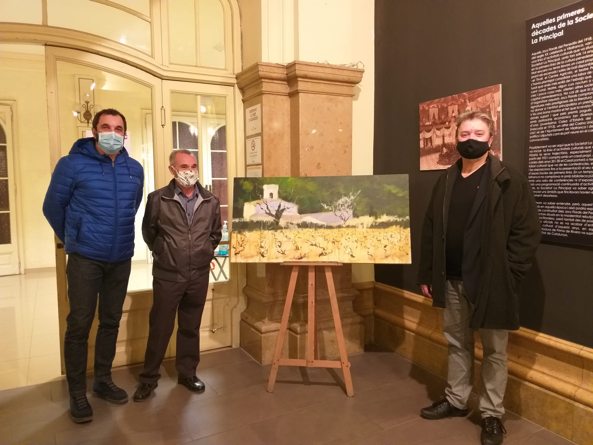 Albert Puig i Marcel Esteve i una de les obres dipositades junt amb Marius Via