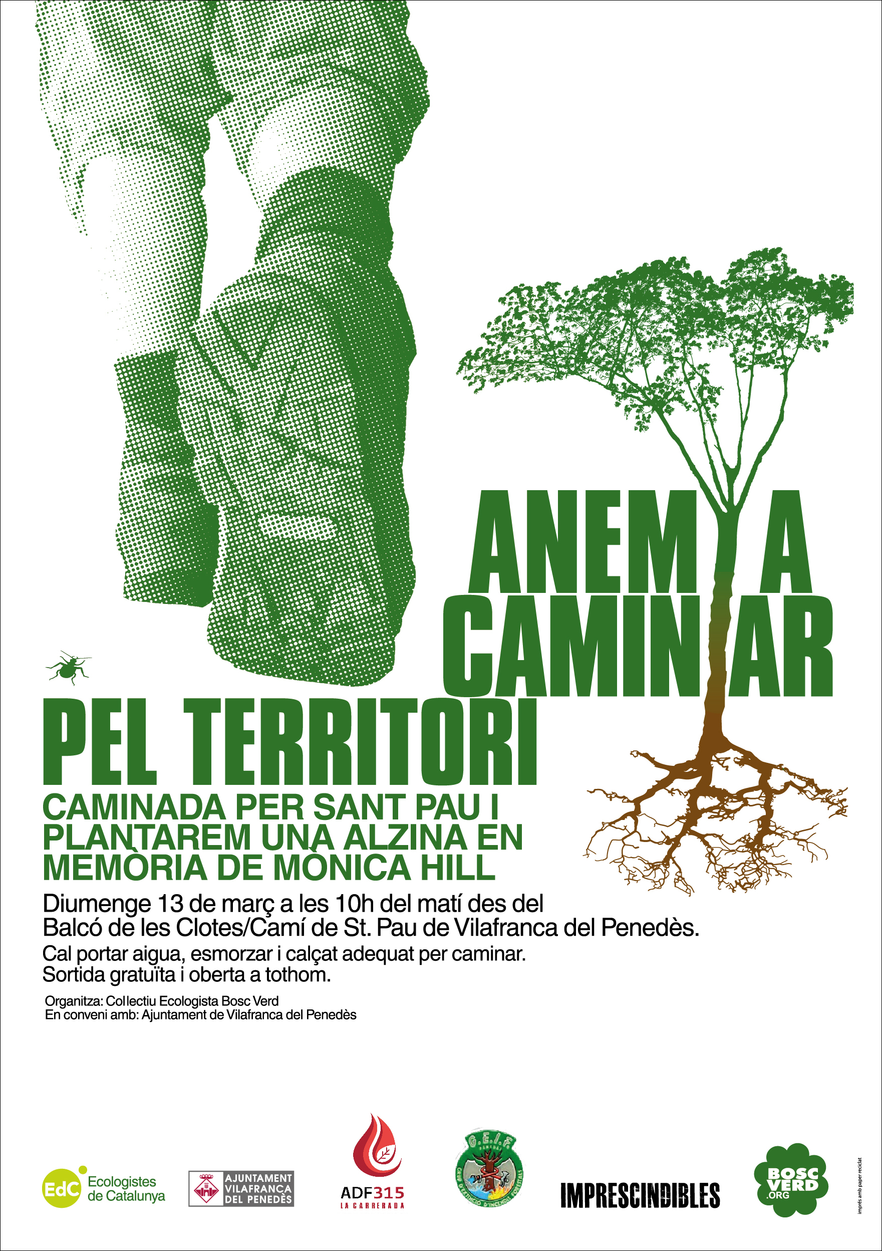 Cartell 13 març caminada Mònica Sant Pau