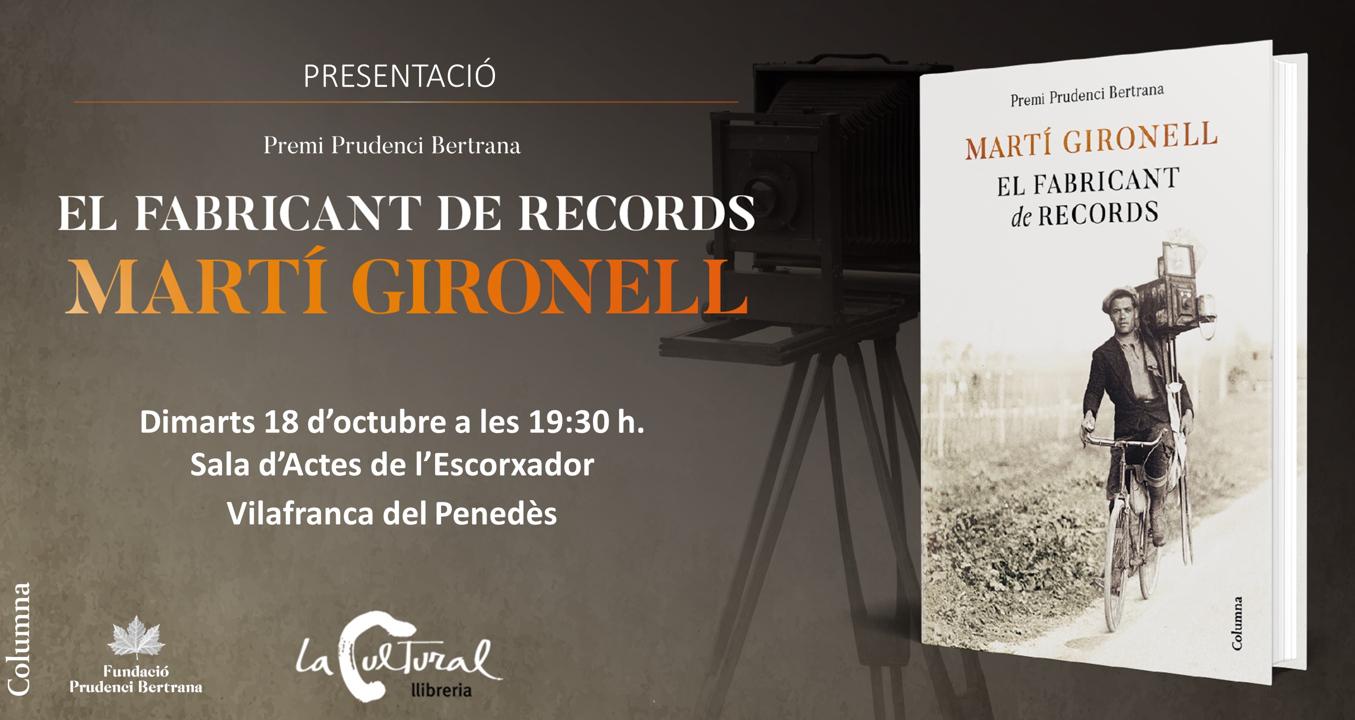 Cartell presentació EL FABRICANT DE RECORDS Vilafranca
