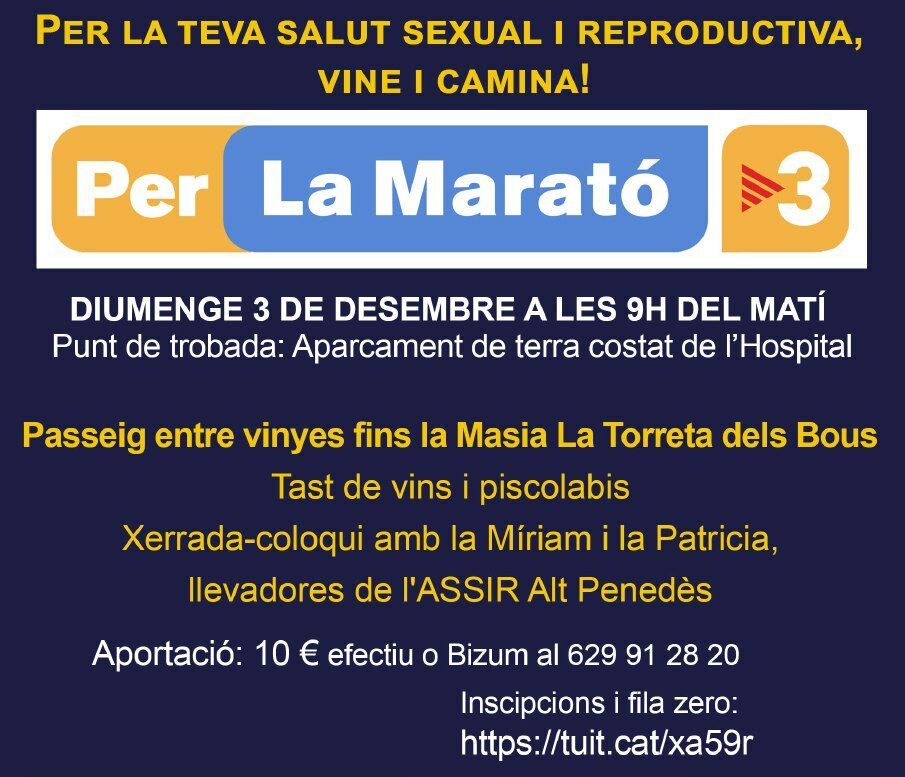 cartell caminada solidaria marato tv3